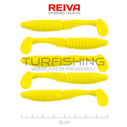 REIVA Zander Power Shad 8cm 5db/cs (Citromsárga) (9901-802)