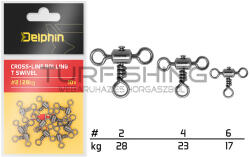 Delphin Átmenő gördülő T forgó / 10 db #2/28kg (101004341)