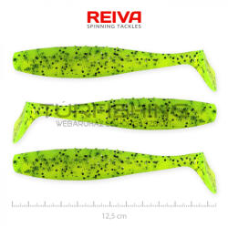 REIVA Flat Minnow shad 12, 5cm 3db/cs (Zöld Flitter) (9902-125)