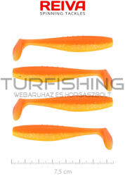 REIVA Flat Minnow shad 7, 5cm 4db/cs (Shiny Orange) (9902-810) - turfishing