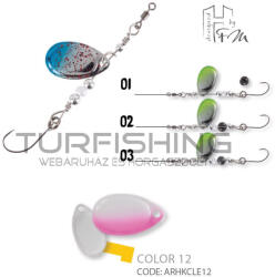 Herakles KÖRFORGÓ CLEVER SPIN 1.5gr White Pink (ARHKCLE12) - turfishing