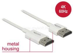Delock HDMI-kábel Ethernettel - HDMI-A-csatlakozódugó > HDMI-A-csatlakozódugó, 3D, 4K, 3 m, vékony (DL85138) (DL85138)