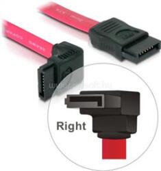 Delock SATA piros, lefele / egyenes csatl. , 50 cm-es összekötő kábel (DL84223) (DL84223)