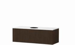 Kolpa San Mobilier suspendat Kolpasan, Orphia 100, riflat, cu blat din Kerrock, 1 sertar, graphite black (585970)