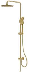 Lavita Set de dus LaVita, Verdi, cu pălărie rotundă, bară și furtun, 5 jeturi, brushed gold (46173) - e-baie