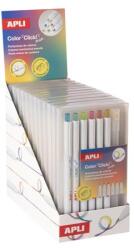 APLI Színes töltőceruza készlet, display, többszínű írásvonal, APLI Color Click Mix (LCA20549) - papirdepo