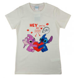 Asti Rövid ujjú lányka póló Stitch mintával - pindurka