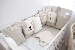 Bubaba 12 db-os ágynemű szett- Barna kutya-cica -