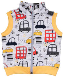 Asti Vékony pamut kisfiú mellény autós mintával