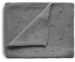 Bibs&Mushie Mushie kötött takaró - Csipkés szürke