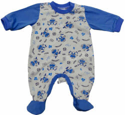 Asti Hosszú ujjú vékony pamut rugdalózó Békás mintával