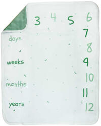 Bubaba pamut babatakaró 70x90 cm - "My first year"- Menta