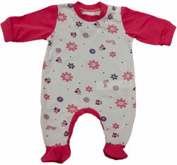 Asti Hosszú ujjú vékony pamut rugdalózó Virágos mintával