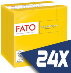 FATO Szalvéta 24x24cm sárga 2 rétegű 100 lap/csomag (24 csomag) (82221003-KARTON)