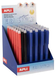 APLI Zseléstoll display, 0, 5 mm, nyomógombos, radírozható, APLI Erasable, vegyes színek (LCA20512) (LCA20512)