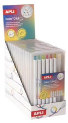 APLI Színes töltőceruza készlet, display, többszínű írásvonal, APLI Color Click Mix (LCA20549) (LCA20549)