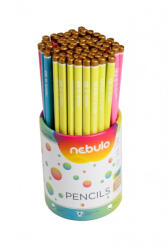 Nebulo Grafitceruza HB, háromszögletű, 72 db/doboz, Nebulo, élénk színű test (GC-72-HB-TR-RKS) - web24