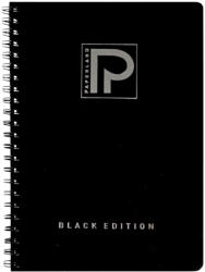 PAPERLAND Caiet A4 cu spira Paperland, 96 file, 70g/mp, dictando, coperta carton, Black edition (PP-24800051)