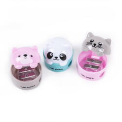 DERFORM Ascutitoare plastic dubla Derform Kidea TZPKAD, Motiv animals (TZPKAD)