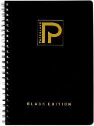 PAPERLAND Caiet A5 cu spira Paperland, 96 file, 70g/mp, matematica, coperta carton, Black edition (PP-24800046)