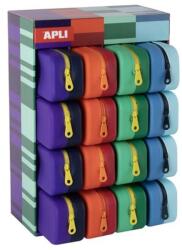 APLI Vibrant Tolltartó cipzáras szilikon kétszínű vegyes színek LCA20658 (LCA20658)