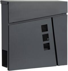 ModernHOME HPB932-20-1 Postaláda újságtartóval, horganyzott acél, antracit
