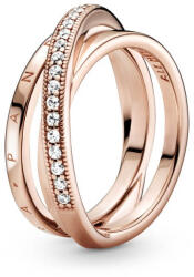 Pandora Inel bronz împletit cu zirconiu Pavé 189057C01 60 mm