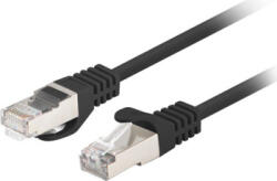 Lanberg Cablu retea Lanberg CAT6 Patch Cable F/UTP 0.5 m Black 10 buc (pcf6-20cc-0050-bk)