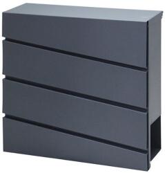 ModernHOME HPB932-7 Postaláda újságtartóval, horganyzott acél, antracit
