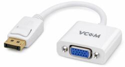 VCOM Преходник VCOM DisplayPort M - VGA F / 0.15 m / Позлатен