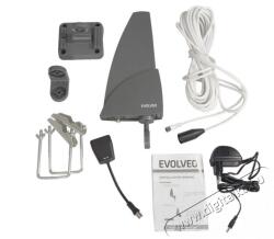 EVOLVEO Shark, aktív kültéri antenna DAB /DVB-T2, LTE/4G/5G szűrővel TV antenna