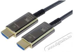 PremiumCord Ultra High Speed HDMI 2.1 Optikai üvegszálkábel, 8K/60Hz, aranyozott, 5m videokábel 5m