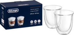 De Longhi Set pahare DE LONGHI CAPUCCINO2, 2 piese, 0.27l, sticla, transparent (dlsc311) Pahar