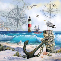 Ambiente Anchorage Papírszalvéta 33X33cm, 20db-os