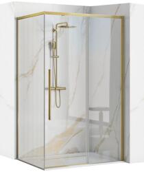 Rea SOLAR GOLD Brush 120x90 cm zuhanykabin, szálcsiszolt arany REA-K9511 (REA-K9511)