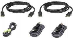 ATEN Kit cabluri KVM Aten 2L-7D02UDPX5, USB - DisplayPort - Audio, 1.8 m (2L-7D02UDPX5)