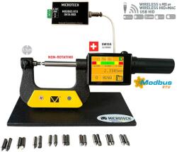 Microtech Electronic Дигитален микрометър на стойка за резби Microtech THREAD DataMet BENCH Metric 60° + Whitworth 55° Modbus - 0-50 мм, 0, 0002 мм (110740599M)