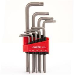 FORCE Комплект Г-образни удължени TORX ключове Force 5098L - 9 бр. , T10-T50 (JN62851)