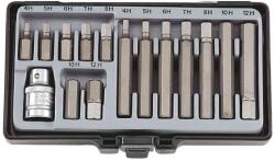 FORCE Комплект шестограми с накрайници Force JN66151 - 10 mm, 1/2 inch, 15 броя (JN66151)