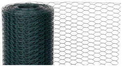 Strend Pro Garden Csibeháló, csirkeháló, Strend Pro Garden Hex PVC, sötétzöld, 100 cm x 25 m, szemméret: 16 mm, drótvastagság: 0, 9 mm, PVC bevonatos, hatszögletű (TC431008)