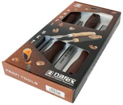 NAREX Комплект плоски дърводелски длета с пластмасова дръжка 6/12/20/26 mm, Narex Bystrice 8603 Plast line - 4 бр (8603 00)