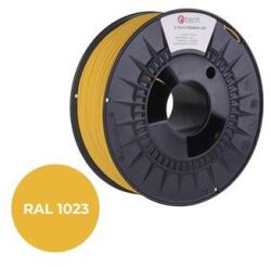 Compatible Filament C-TECH PREMIUM LINE, ASA, galben trafic, RAL1023, 1.75mm, 1kg 3DF-P-ASA1.75-1023