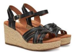 Clarks női espadrillák, 26181462, Valódi bőr, 39.5 EU, Fekete (0000304852107_39_5)