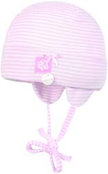 DOLL Rózsaszín gyerek sapka masnival, pillangóval, szett, 95% pamut, 5% elasztán (hurtimex_4050744404189)