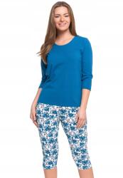 Moraj Női pizsama, Moraj, pamut, 3/4 ujjú, pamut, kék/fehér, S INTL (PDD3400-002Blue...)