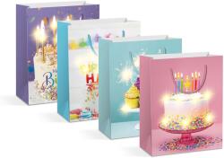 Family Ajándéktasak - 10 melegfehér LED, papír - 265 x 127 x 330 mm - 4 féle / csomag, 58320