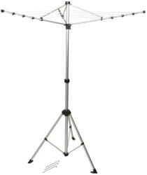 Bo-Camp Clothesline compact 3arm w/foot Цвят: сив