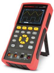 Maxwell Kézi oszcilloszkóp, akkumulátoros, 3.5" színes LCD, AC/DC, 400V, 40MHz, 2 csatorna, 8K/4K, 25360