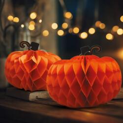 Family Halloween-i dekoráció - tök lampion - papír - 25/30 cm - 2 db / csomag, 56583