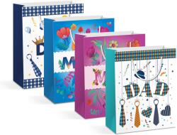 Family Ajándéktasak - papír - 265 x 127 x 330 mm - 4 féle / csomag, 58306